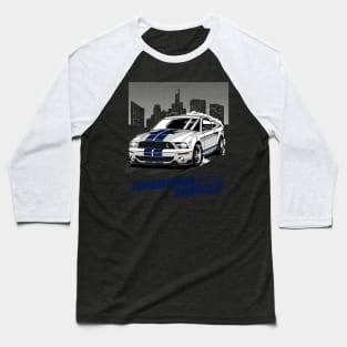 Shelby Cobra GT 500 White Baseball T-Shirt